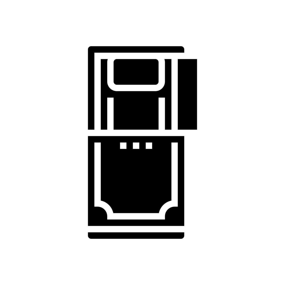 coffin with opened cap glyph icon vector isolated illustration