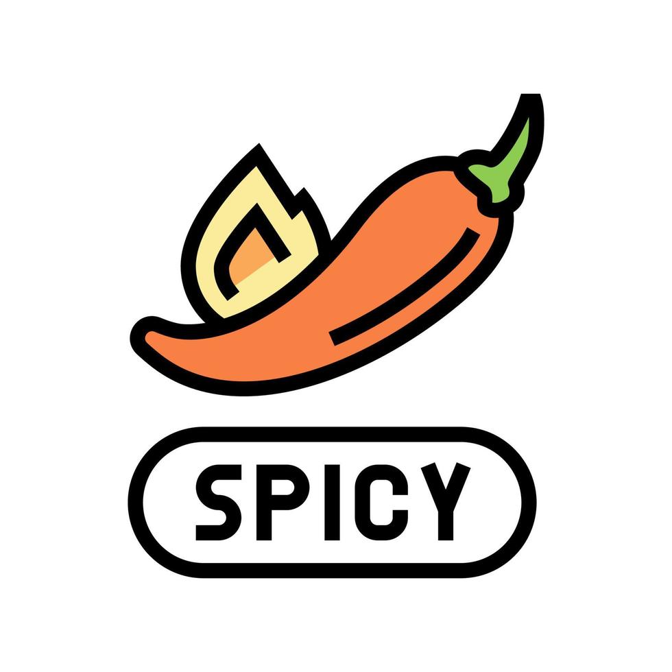 spicy level spicy color icon vector illustration