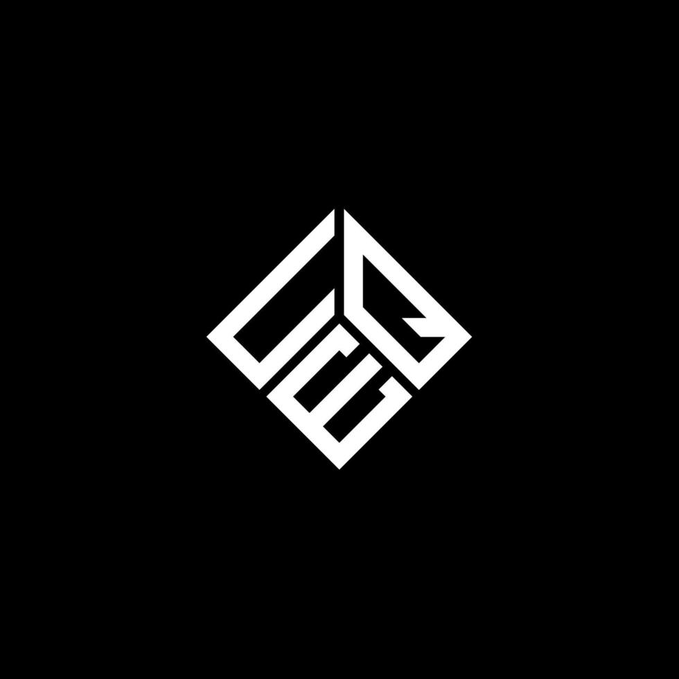 UQE letter logo design on black background. UQE creative initials letter logo concept. UQE letter design. vector