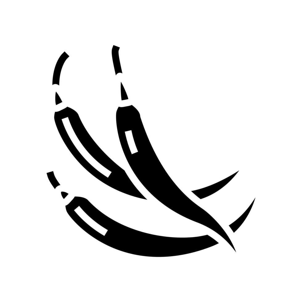 ilustración de vector de icono de glifo de pimienta de cayena
