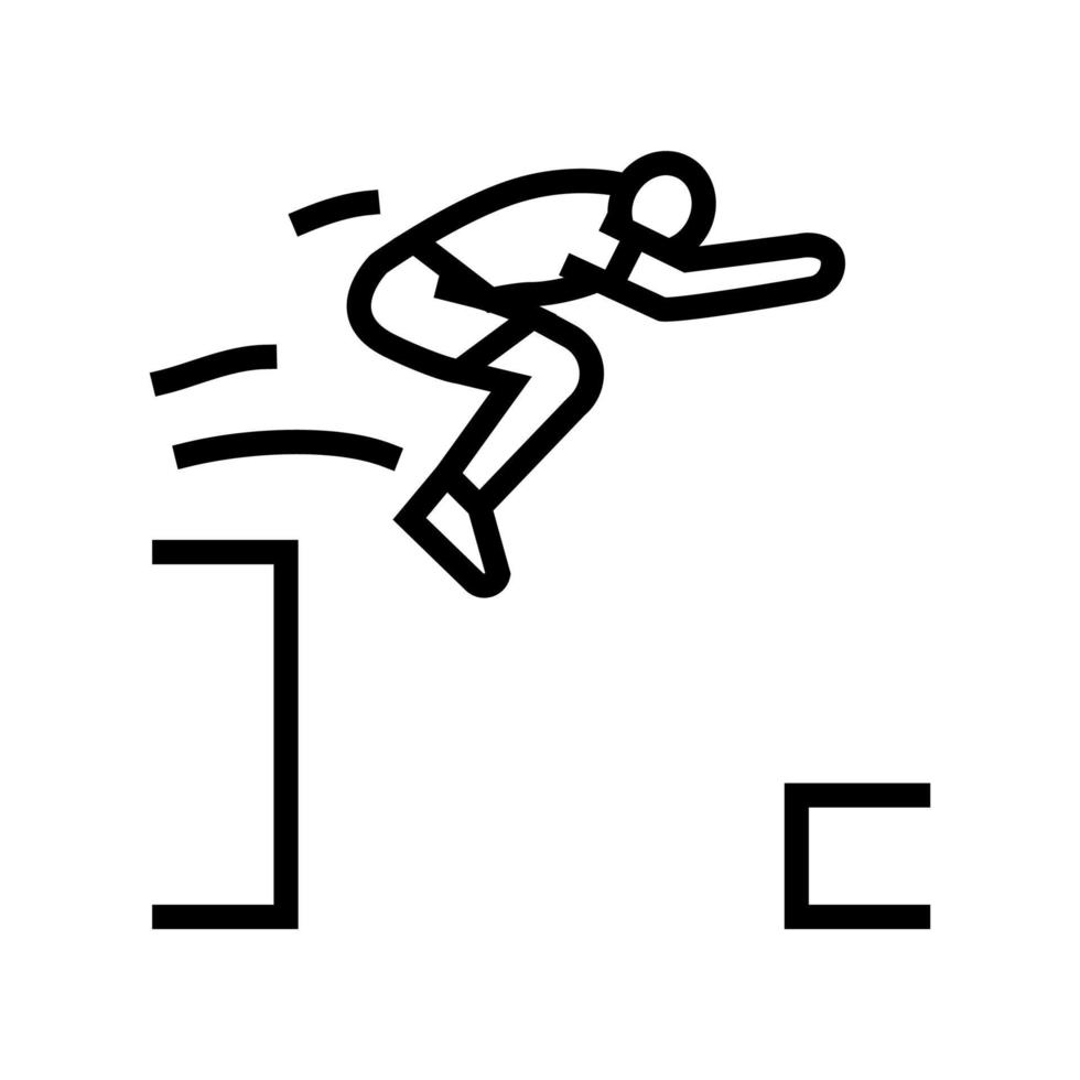 parkour deporte extremo línea icono vector ilustración
