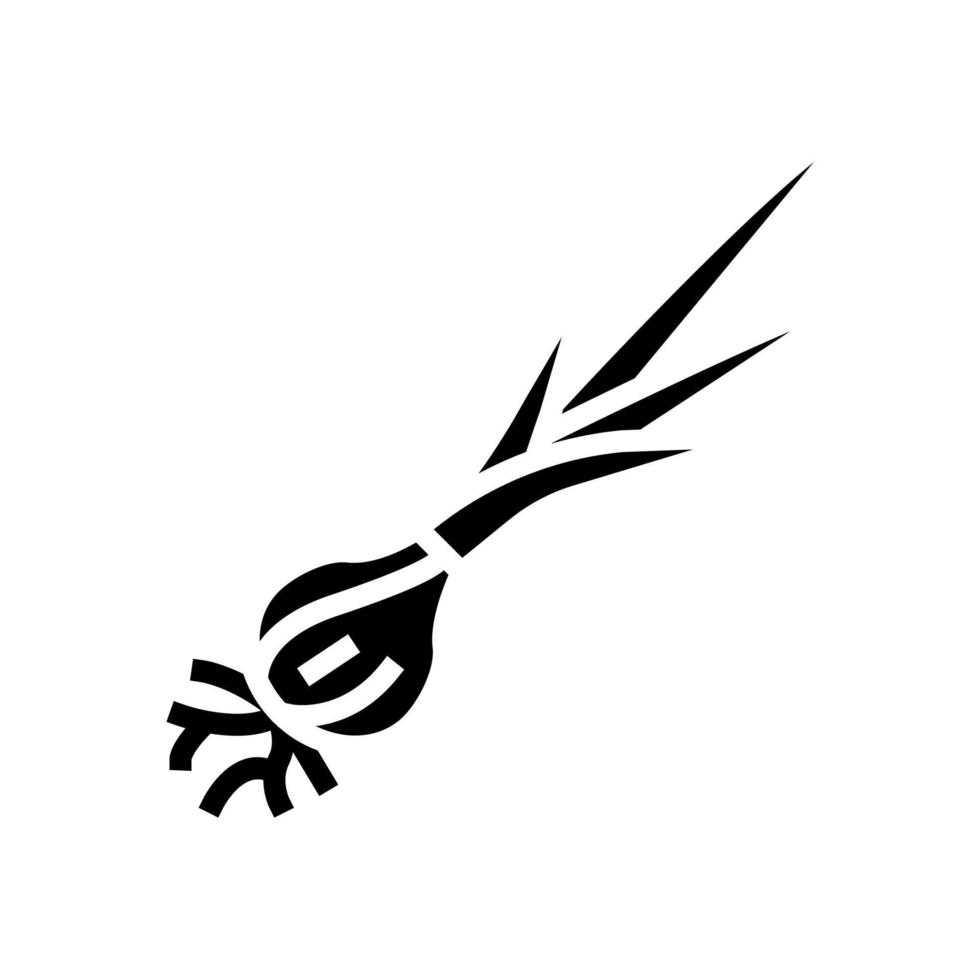 ilustración de vector de icono de glifo de cebolla natural de planta