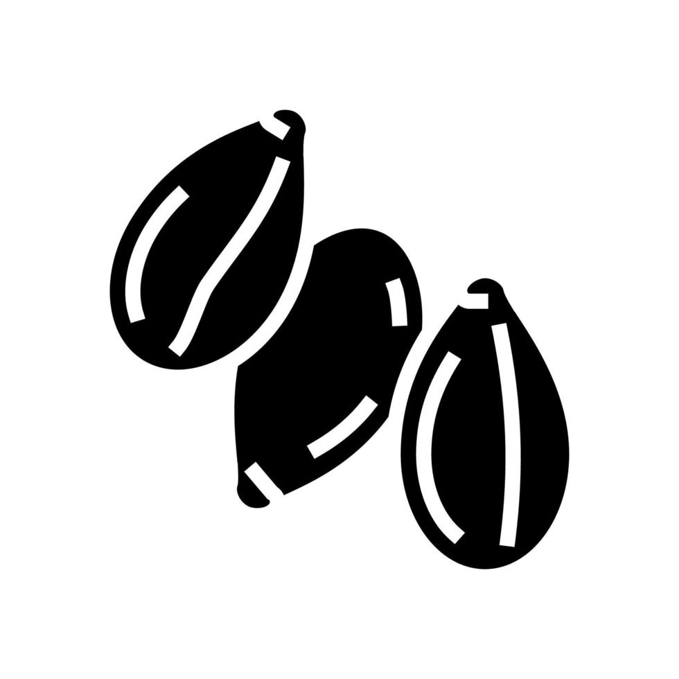 ilustración de vector de icono de glifo de semilla de sésamo