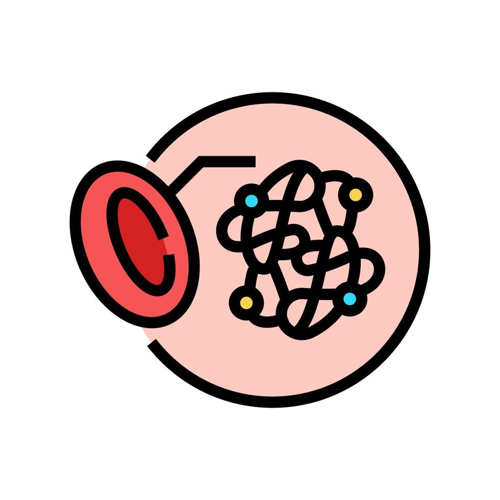 hemoglobin for blood color icon vector illustration