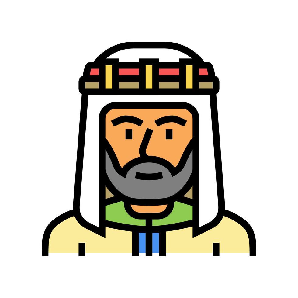 egyptian citizen color icon vector illustration