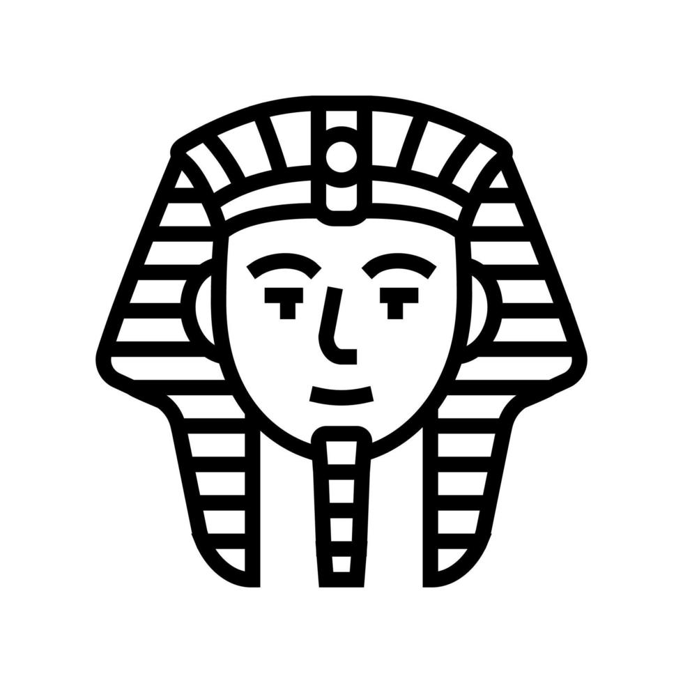 faraón egipto línea icono vector ilustración