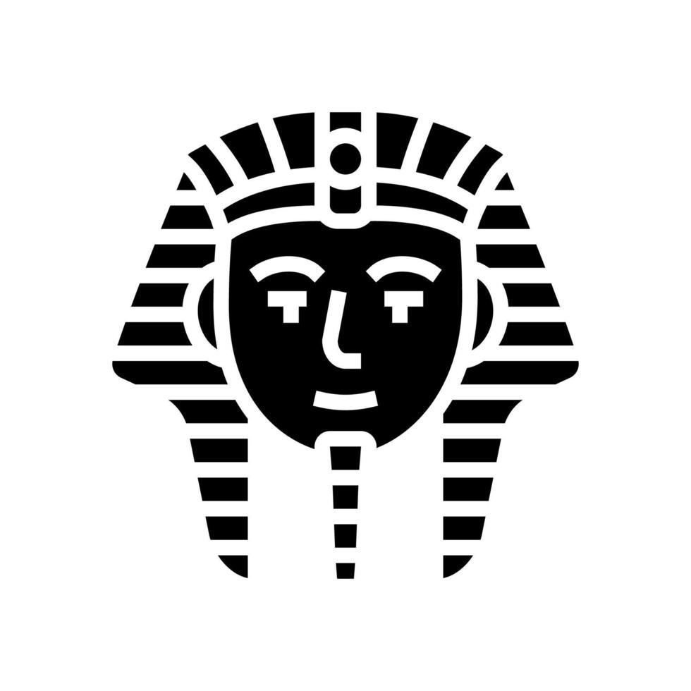 faraón egipto glifo icono vector ilustración
