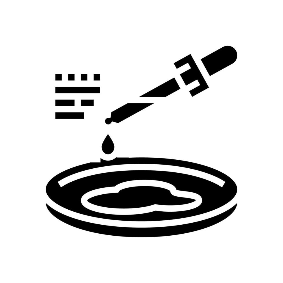 test blood analysis glyph icon vector illustration