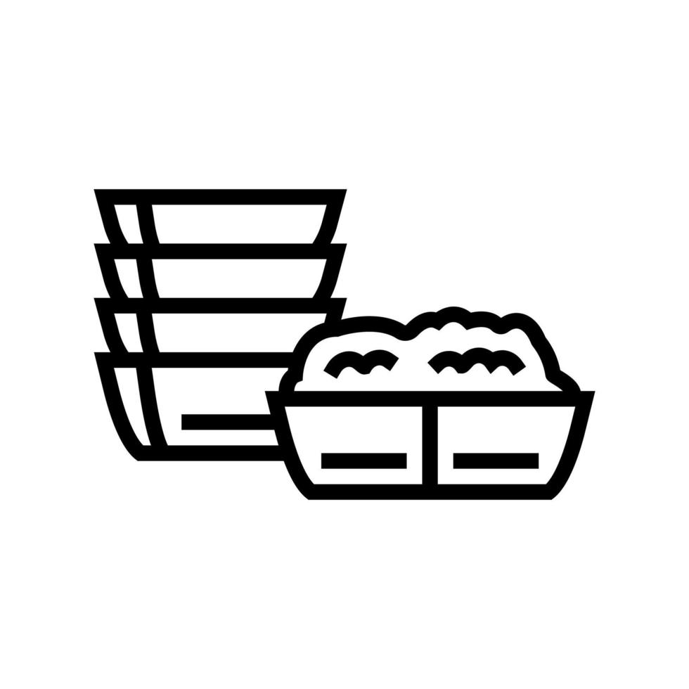 dip fondue line icon vector illustration