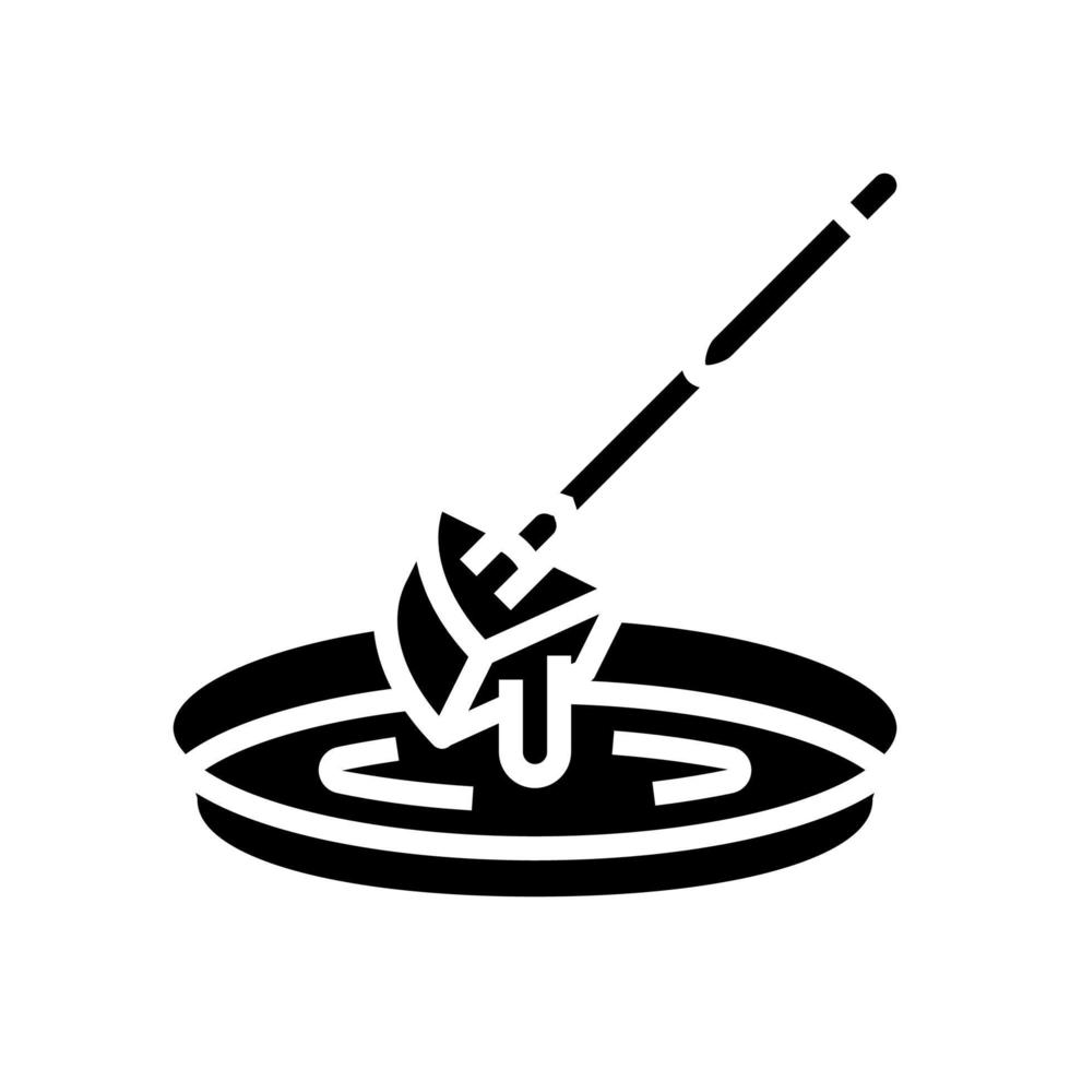ilustración de vector de icono de glifo de fabricante de fondue de queso