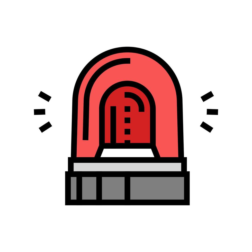 icono de color de alerta de alarma ilustración vectorial vector