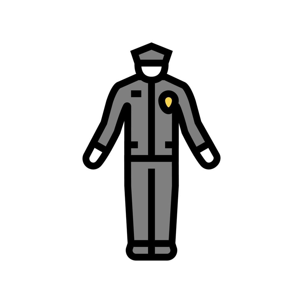 policía trabajador policía color icono vector ilustración