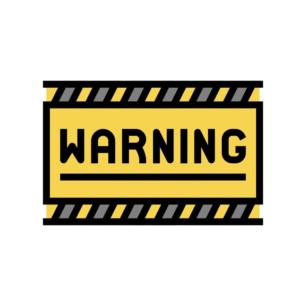 warning sign color icon vector illustration