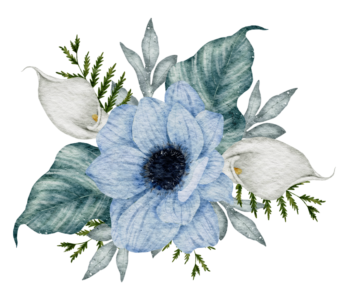 bouquet de fleurs aquarelle fleur de mariage png