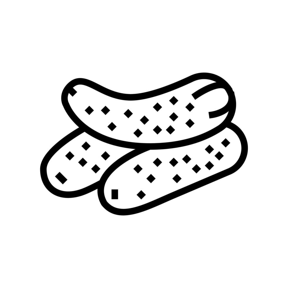 pickle cucumber line icon vector illustration