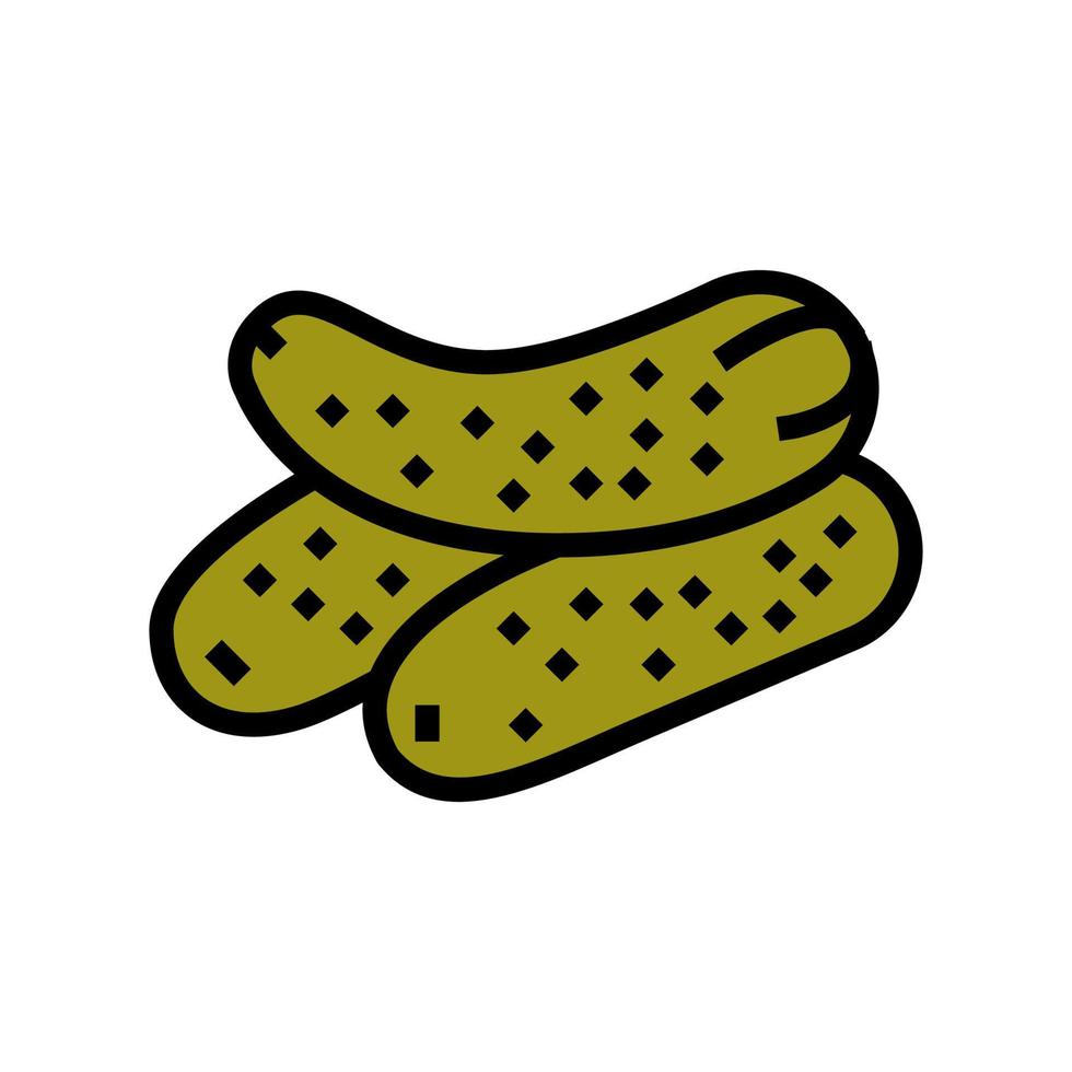 pickle cucumber color icon vector illustration