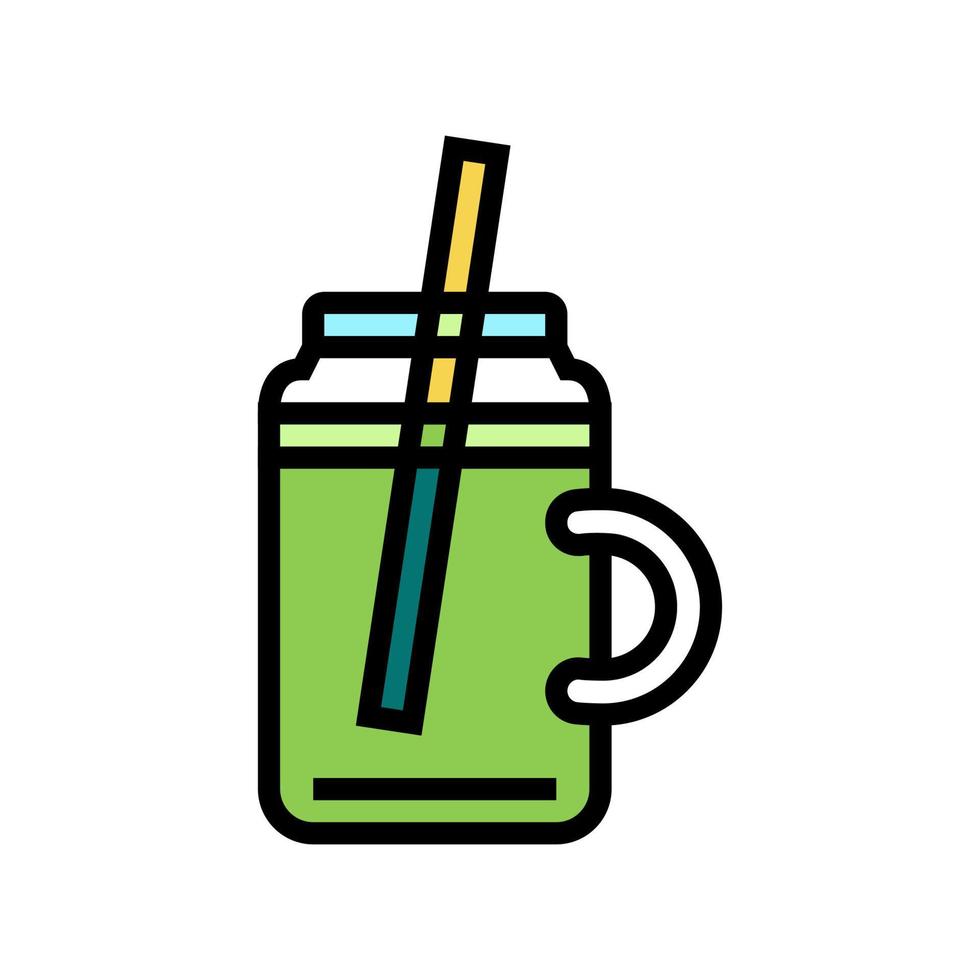 detox vegetarian drinks color icon vector illustration