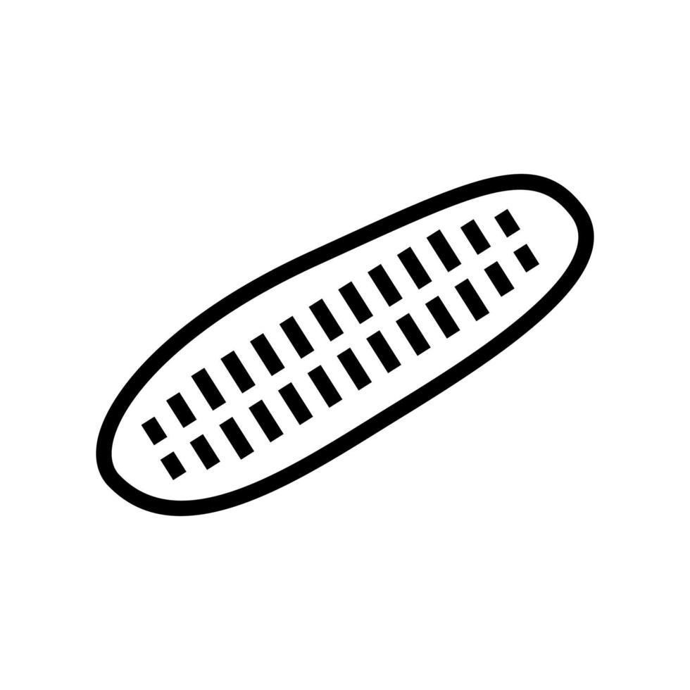 Ilustración de vector de icono de línea de pepino cortado