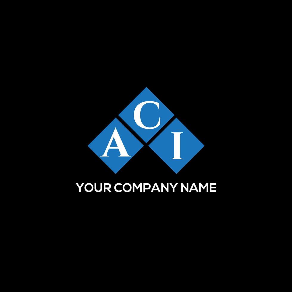 ACI letter logo design on BLACK background. ACI creative initials letter logo concept. ACI letter design. vector