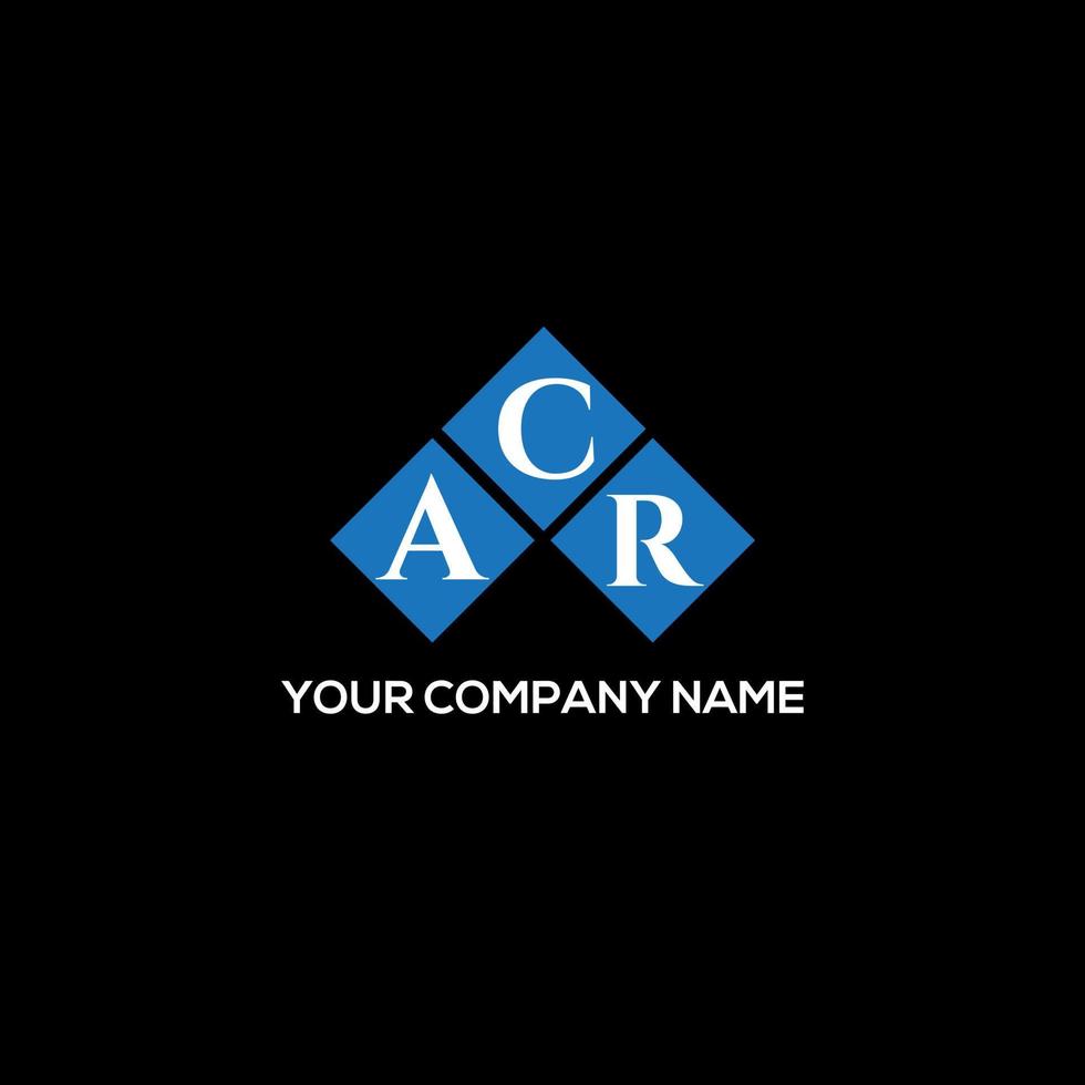 ACR letter logo design on BLACK background. ACR creative initials letter logo concept. ACR letter design. vector