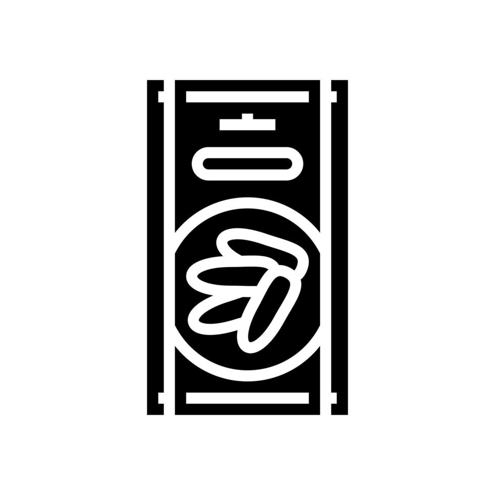 cucumber seed glyph icon vector illustration