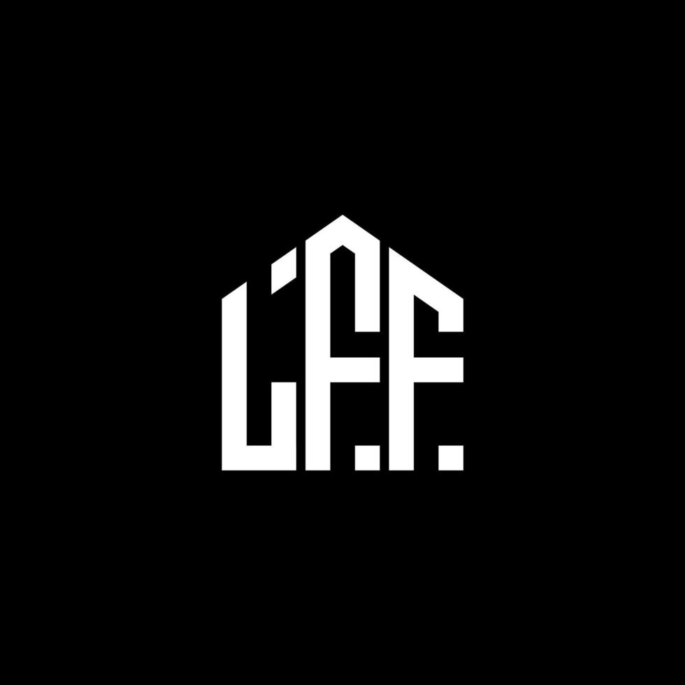 LFF letter logo design on BLACK background. LFF creative initials letter logo concept. LFF letter design. vector