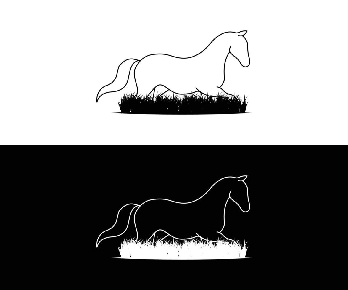 diseño de logotipo de caballo vector