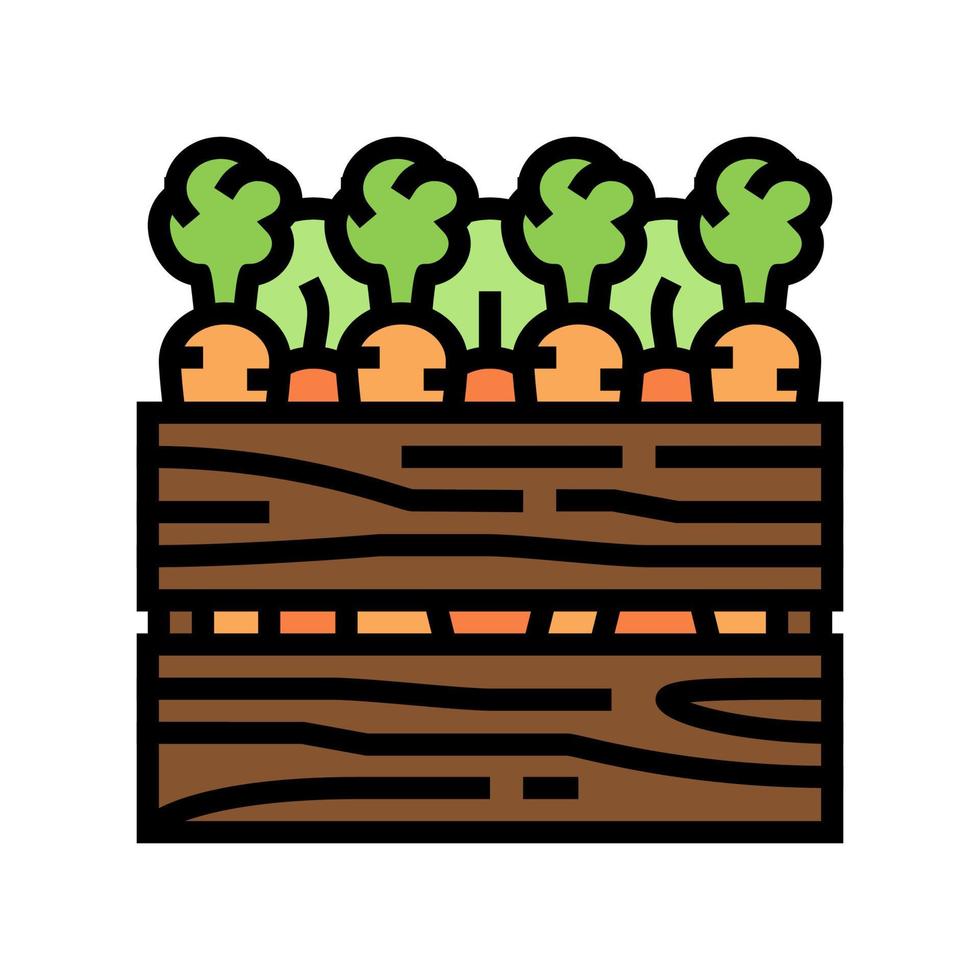 harvest carrot color icon vector illustration
