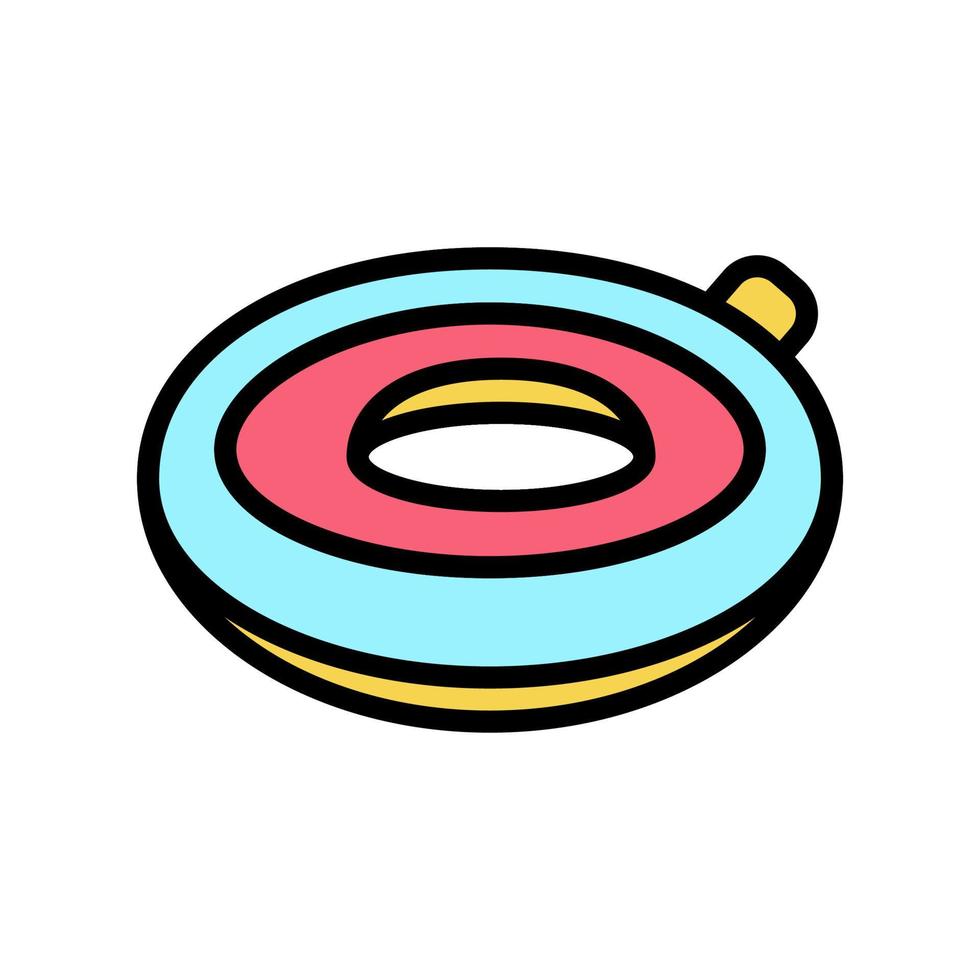 ilustración de vector de icono de color de anillo inflable