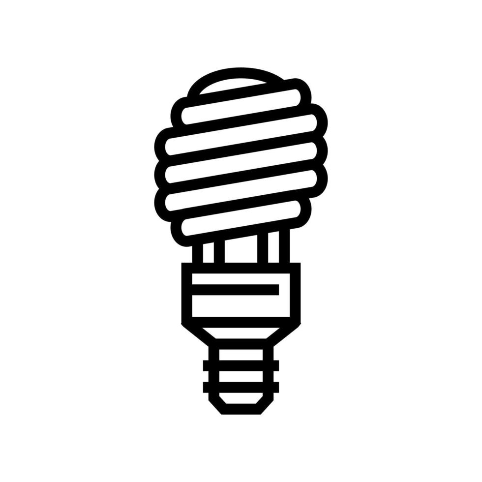 fluorescent light bulb line icon vector illustration
