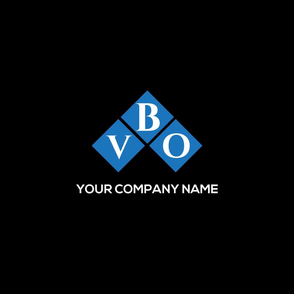 VBO letter logo design on BLACK background. VBO creative initials letter logo concept. VBO letter design. vector