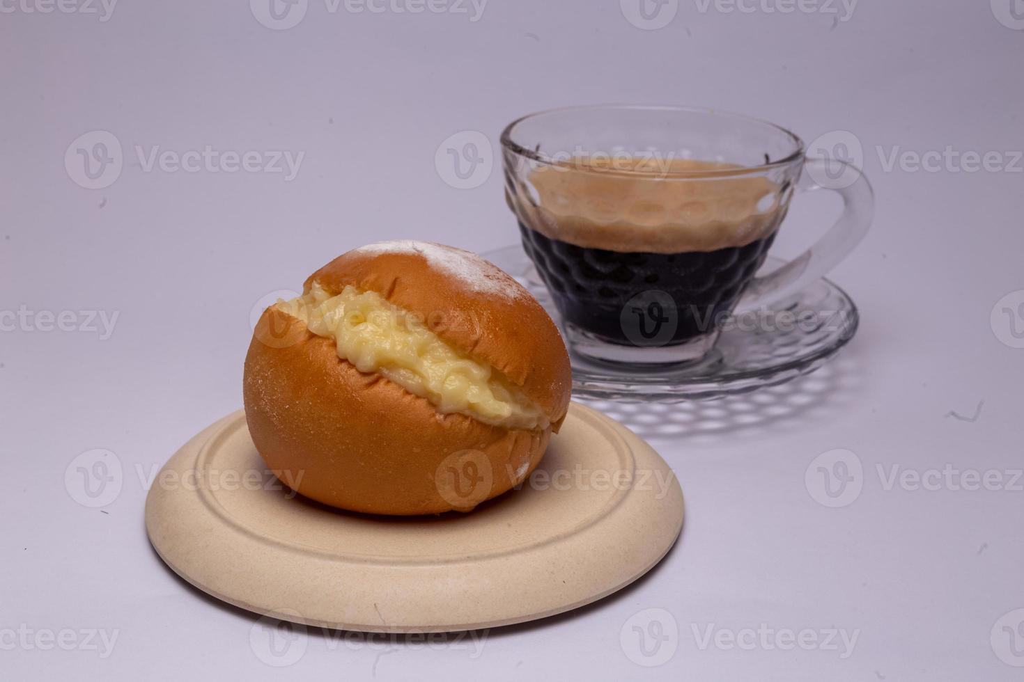 donut with cream photo