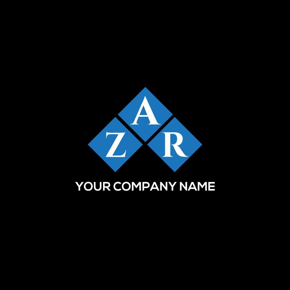 ZAR letter logo design on BLACK background. ZAR creative initials letter logo concept. ZAR letter design. vector