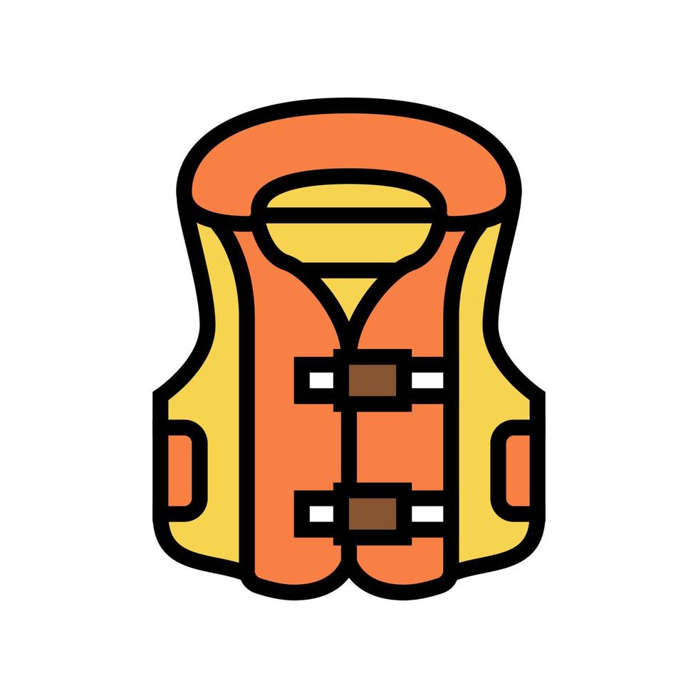 chaleco de natación icono de color inflable ilustración vectorial vector