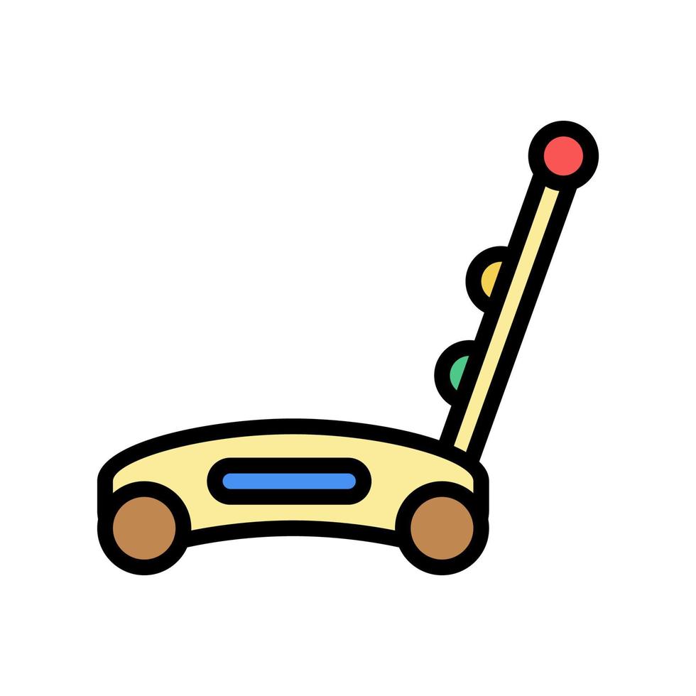 Ilustración de vector de icono de color de juguete de empuje