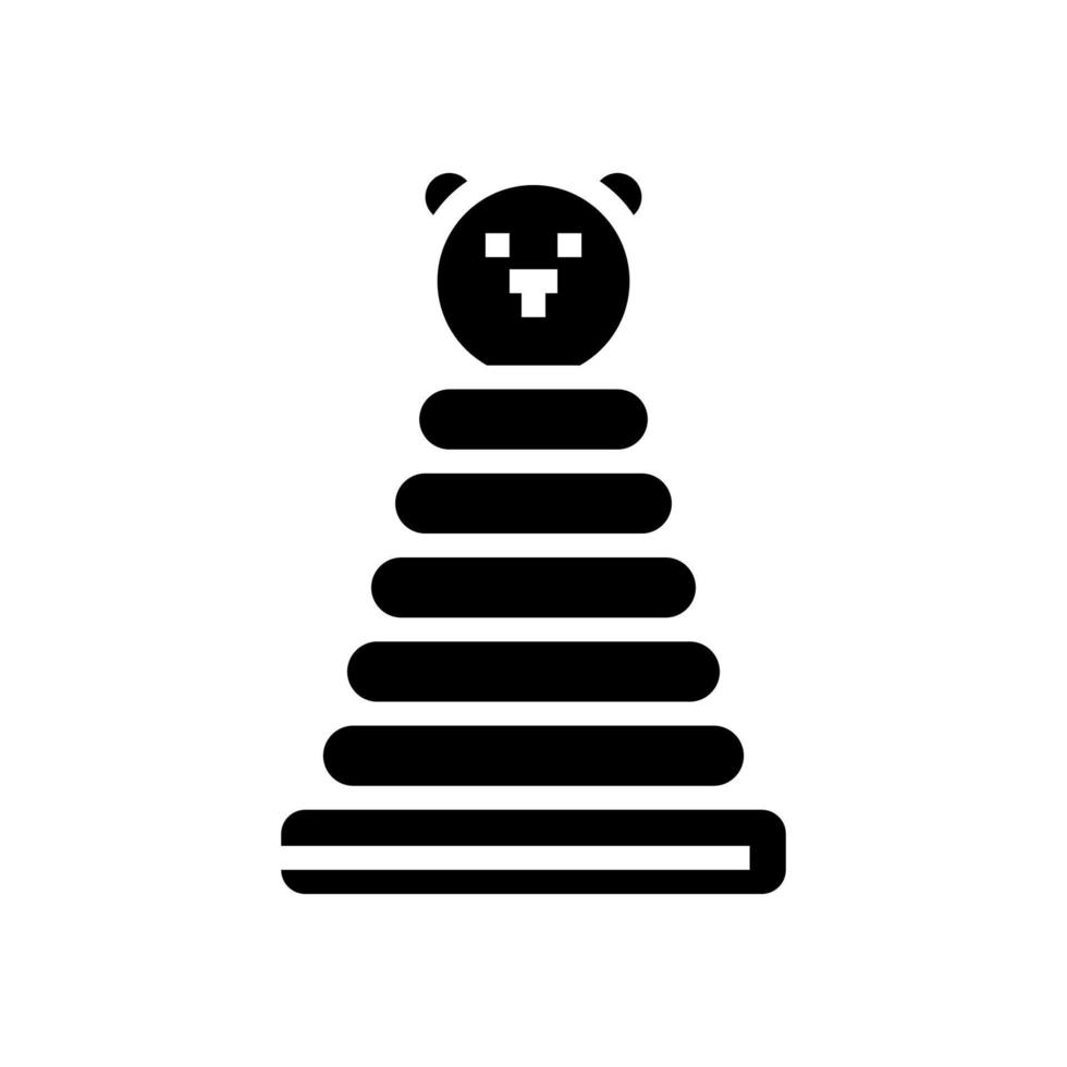 ring stacker glyph icon vector illustration