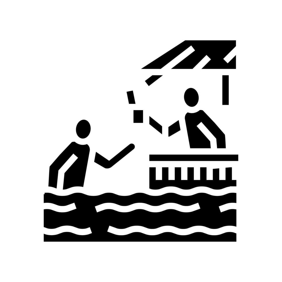 pool restaurant and bar glyph icon vector illustration