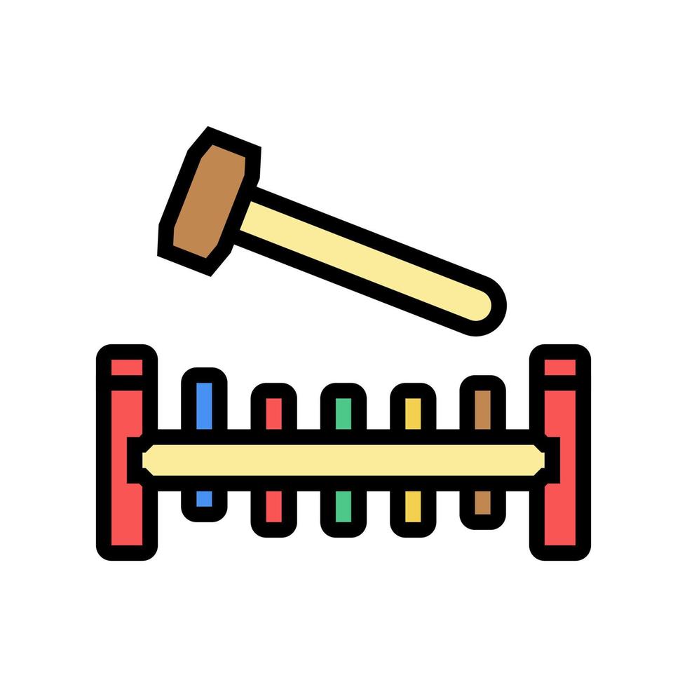 pounding bench color icon vector illustration