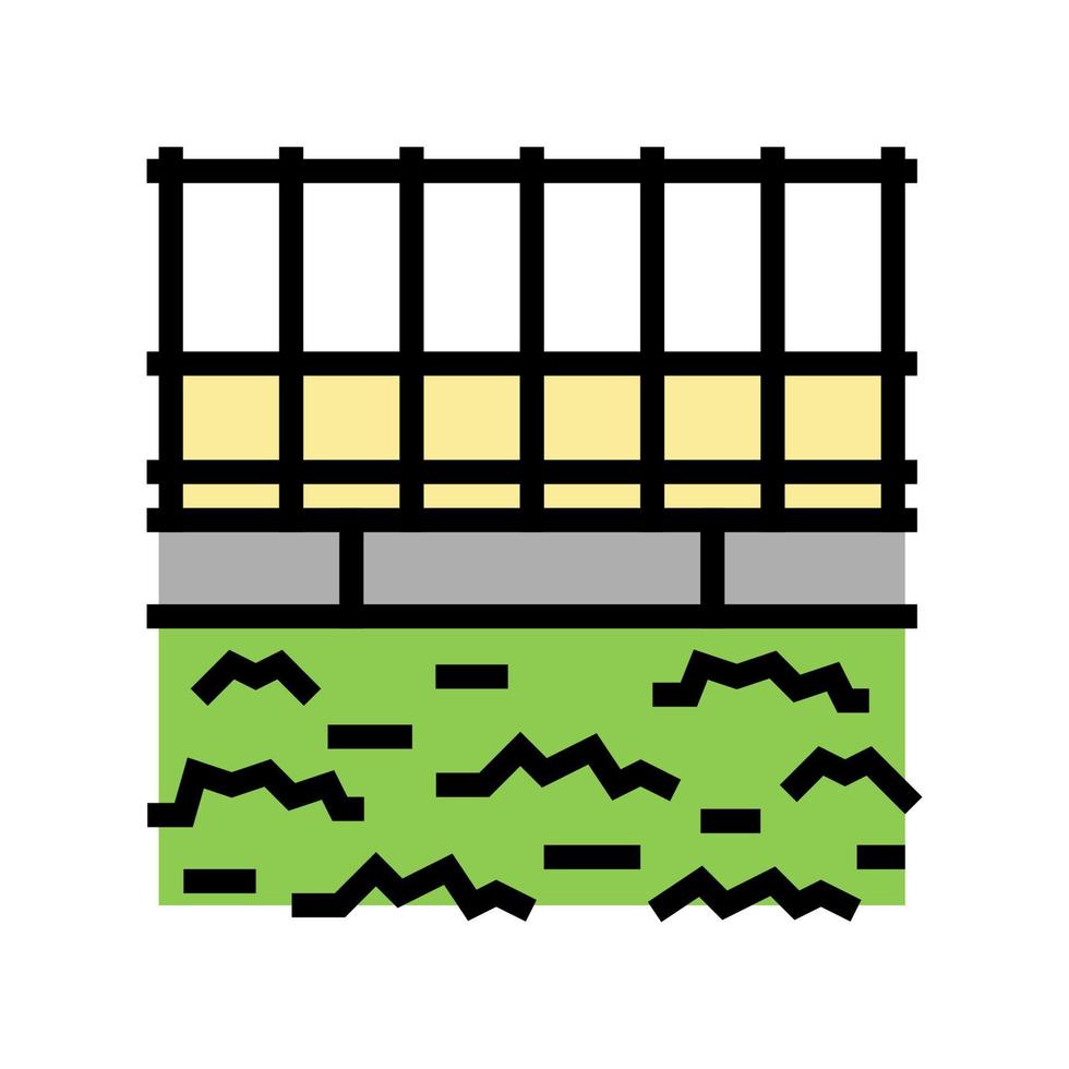 Ilustración de vector de icono de color de hierba de parque