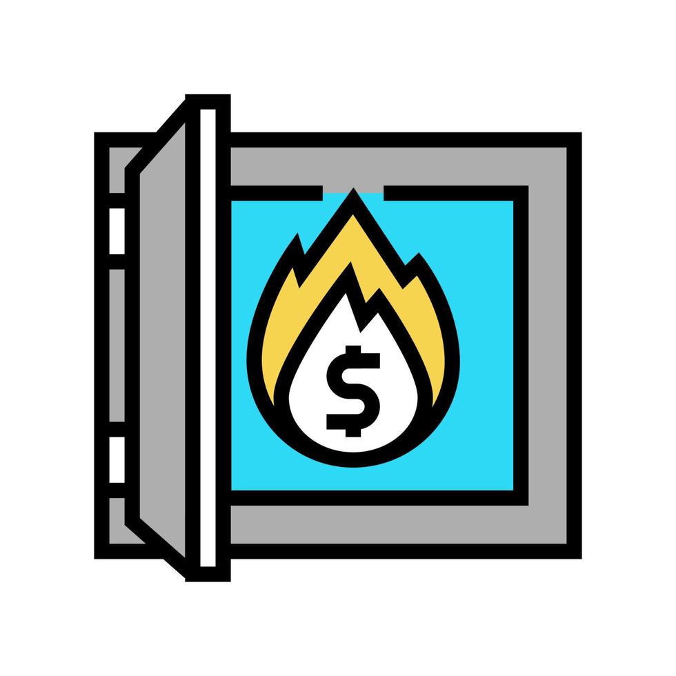 ilustración de vector de icono de color de inflación de activos