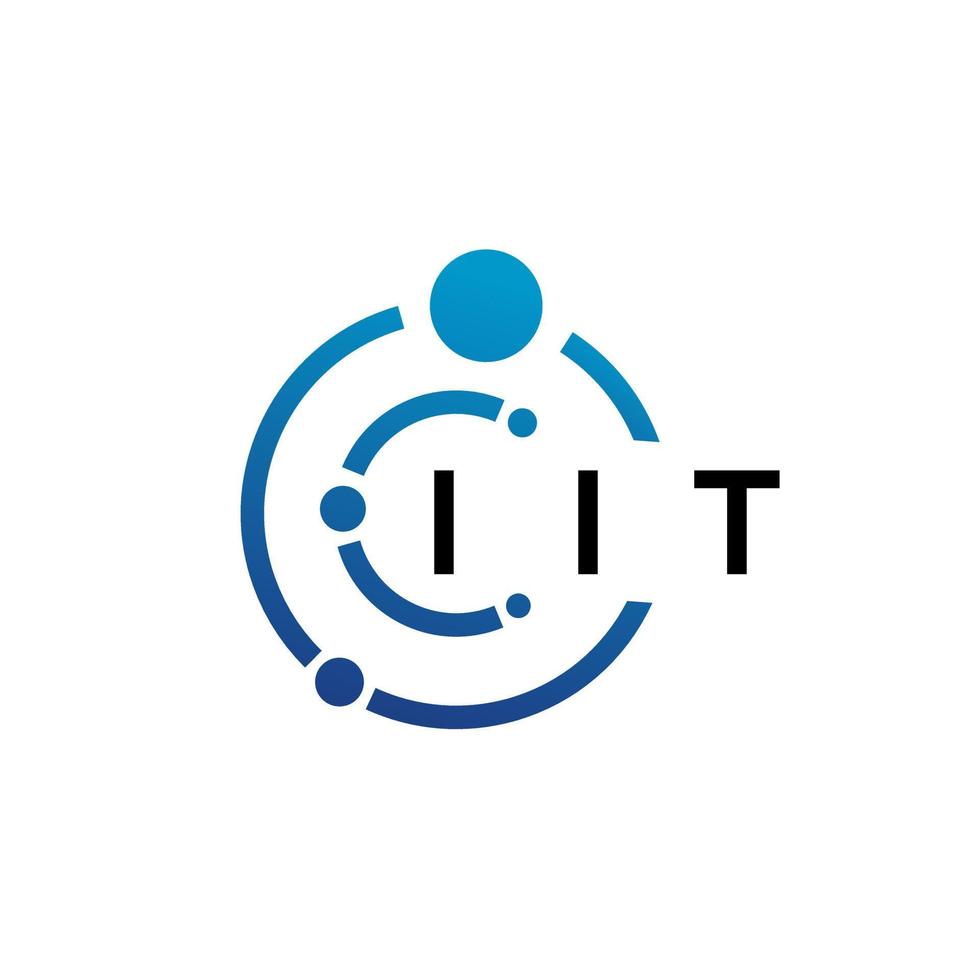 IIT letter technology logo design on white background. IIT creative initials letter IT logo concept. IIT letter design. vector