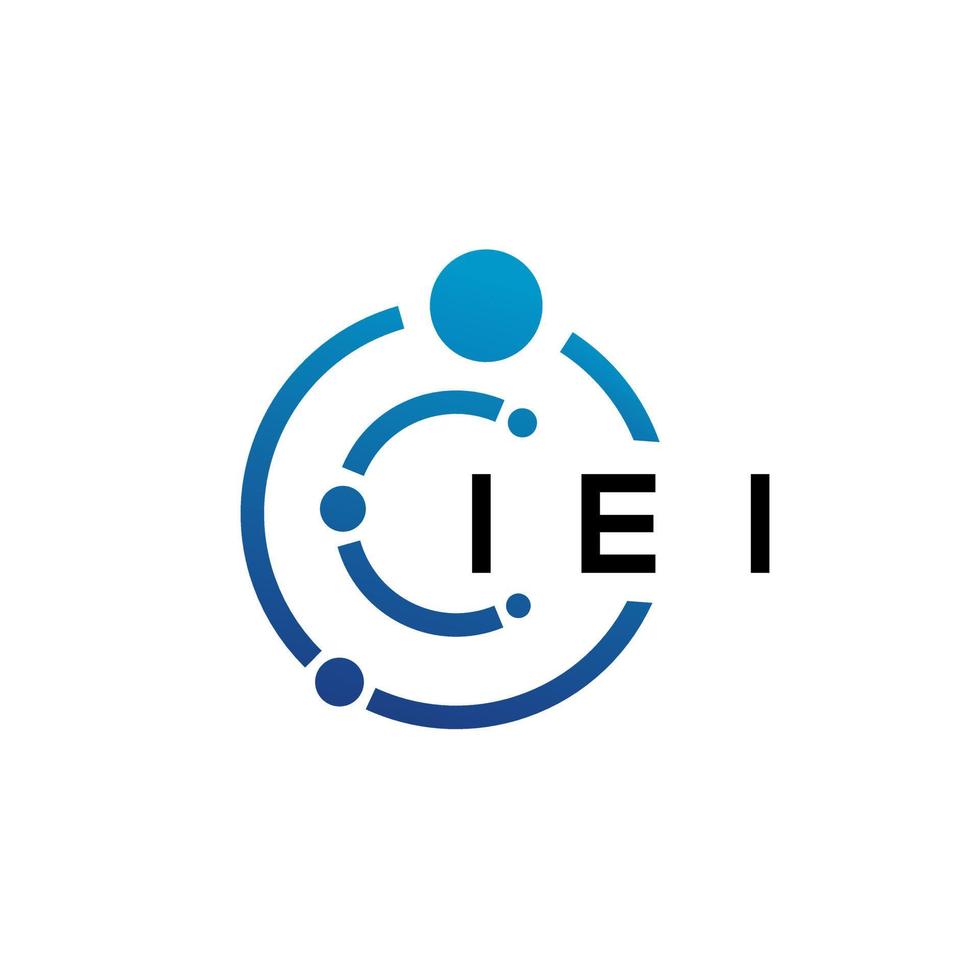 IEI letter technology logo design on white background. IEI creative initials letter IT logo concept. IEI letter design. vector