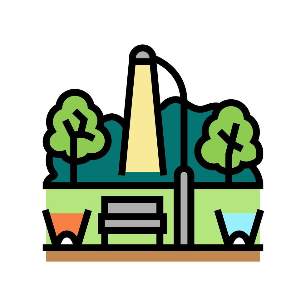 light park color icon vector illustration