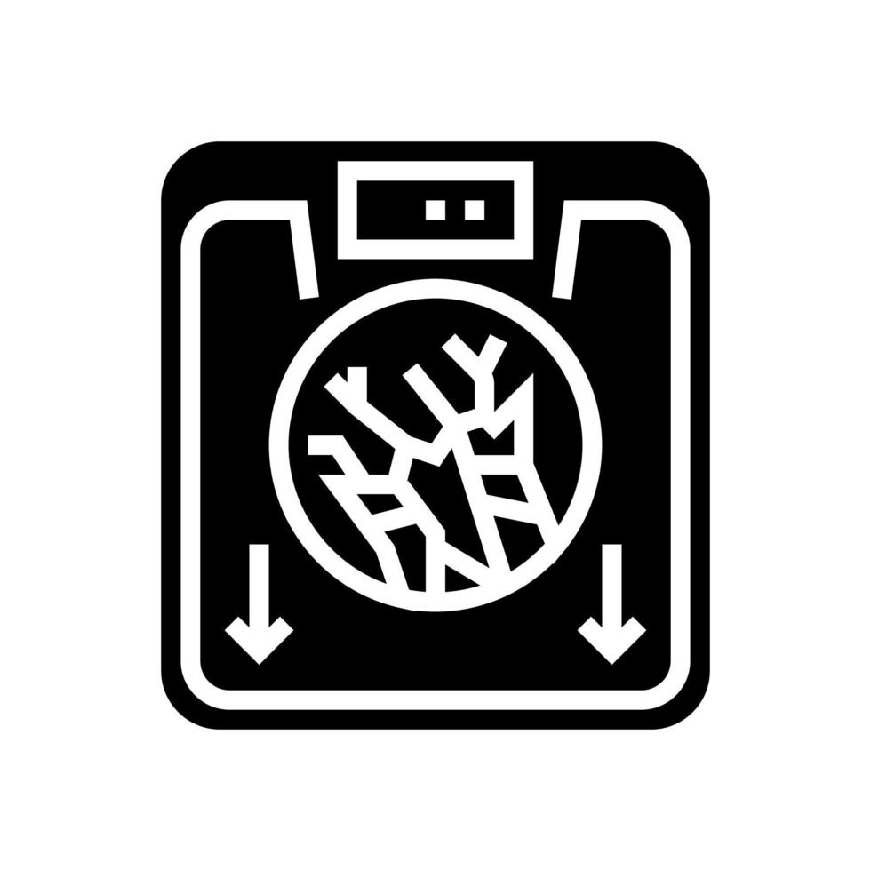 shortness of breath symptom mesothelioma glyph icon vector illustration