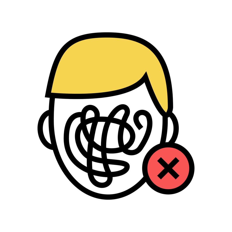 self cancellation color icon vector illustration