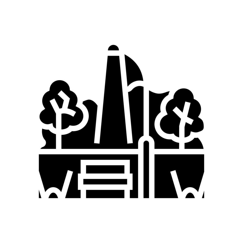 light park glyph icon vector illustration