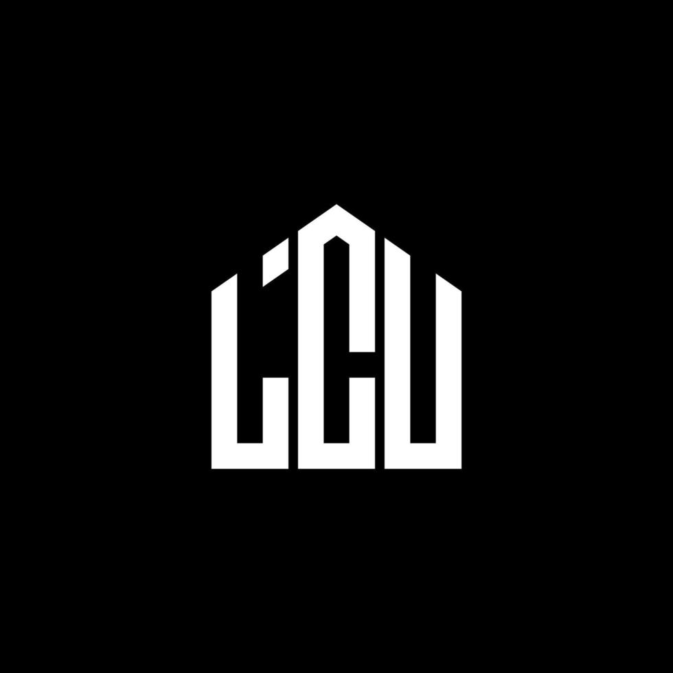 LCU letter design.LCU letter logo design on BLACK background. LCU creative initials letter logo concept. LCU letter design.LCU letter logo design on BLACK background. L vector