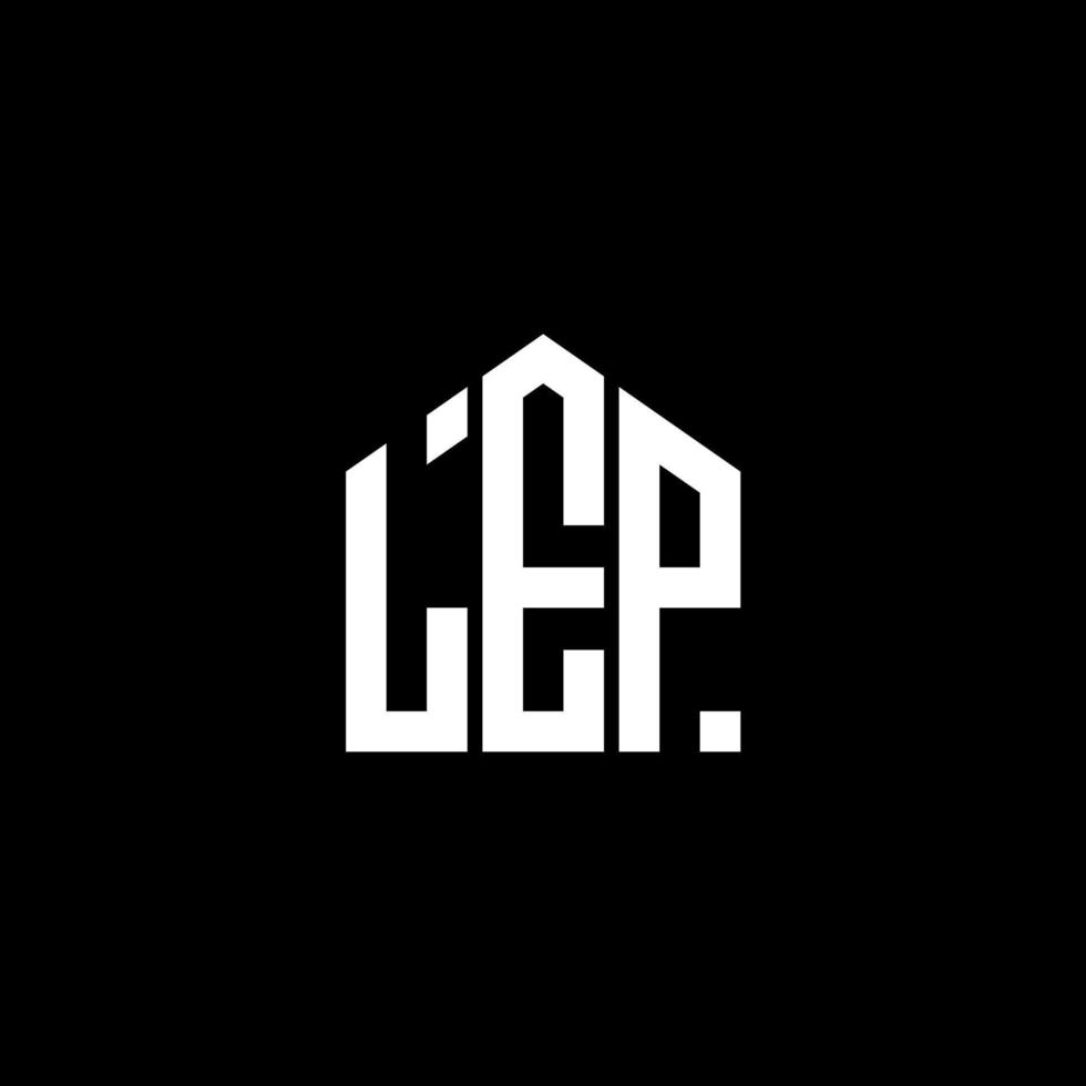 concepto de logotipo de letra de iniciales creativas lep. diseño de letra lep. diseño de logotipo de letra lep sobre fondo negro. concepto de logotipo de letra de iniciales creativas lep. diseño de letras lep. vector