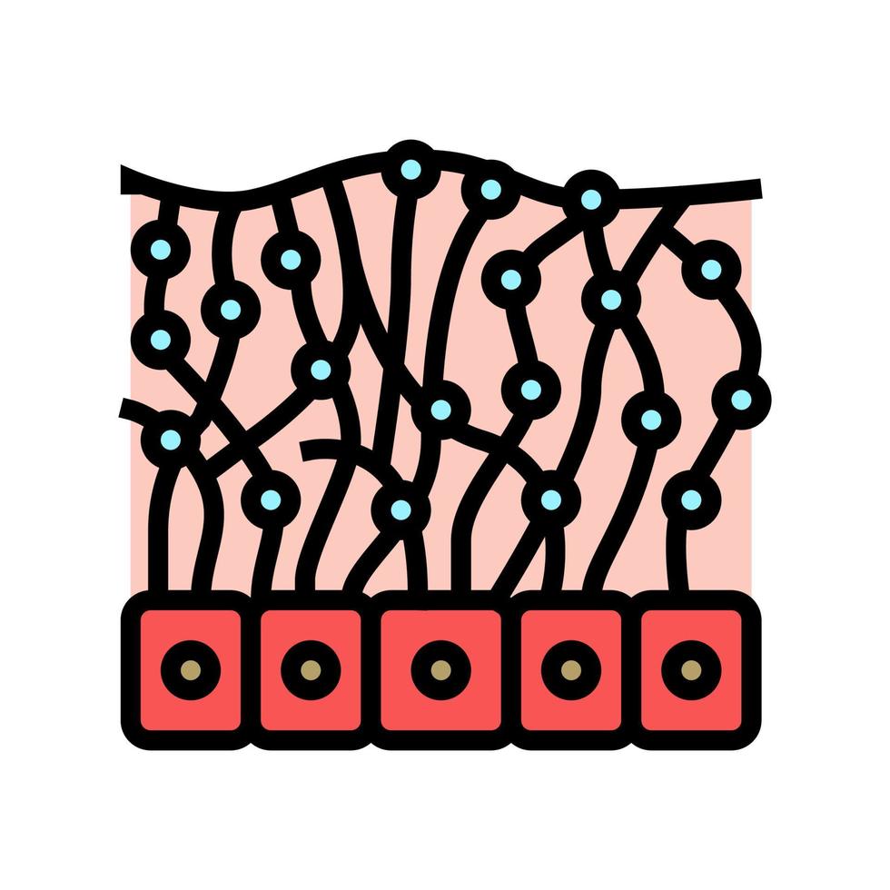 mesothelium health problem color icon vector illustration