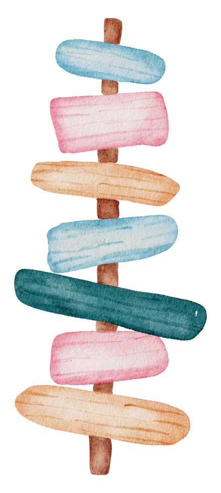 summer watercolor element png